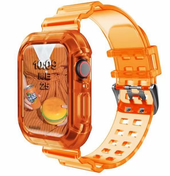 Apple Watch Band  Series 6 1 2 3 4 5 silicone Transparent  for Iwatch 5 4 Strap 38mm 40mm 42mm 44mm wirst