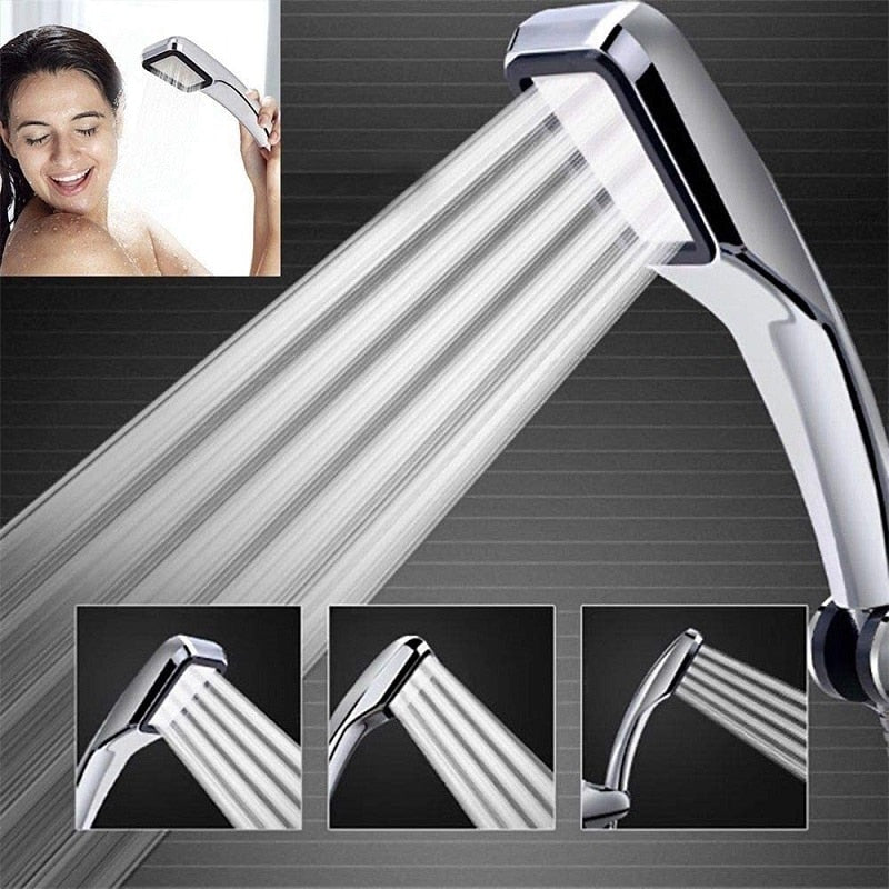 Electronics Shower Head Water Saving Flow With Chrome ABS Rain High Pressure spray Nozzle bathroom accessories