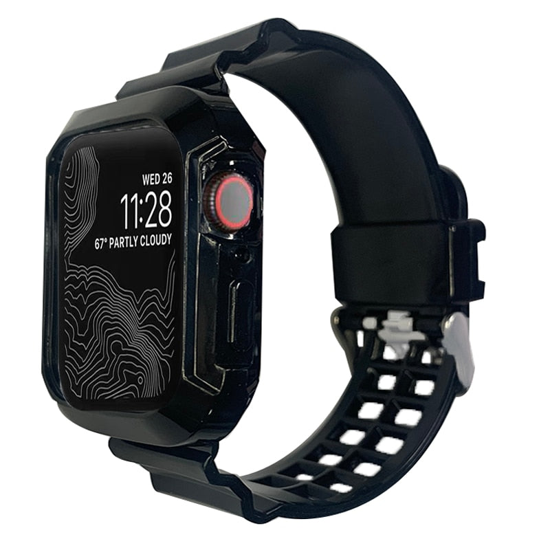 Apple Watch Band  Series 6 1 2 3 4 5 silicone Transparent  for Iwatch 5 4 Strap 38mm 40mm 42mm 44mm wirst