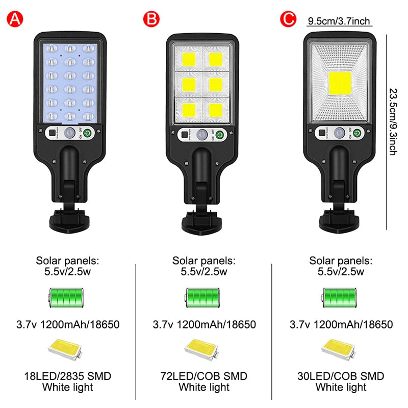 Electronics Solar Street Lights Outdoor Solar Lamp With 3 Light Mode Waterproof Motion Sensor Security Lighting for Garden Patio Path Yard