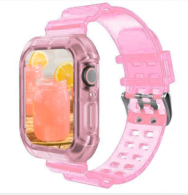 Apple Watch Band  Series 6 1 2 3 4 5 silicone Transparent  for Iwatch 5 4 Strap 38mm 40mm 42mm 44mm wirst