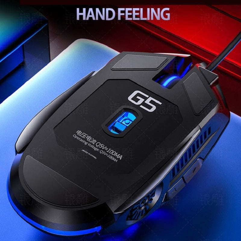 Electronics Gaming Mouse Cable Computer Desktop Laptop Universal Silent Mute Mouse