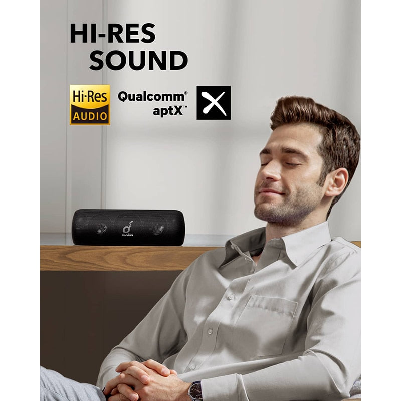 Bluetooth Speaker with Hi-Res 30W Audio, Extended Bass and Treble, Wireless HiFi Portable Speaker