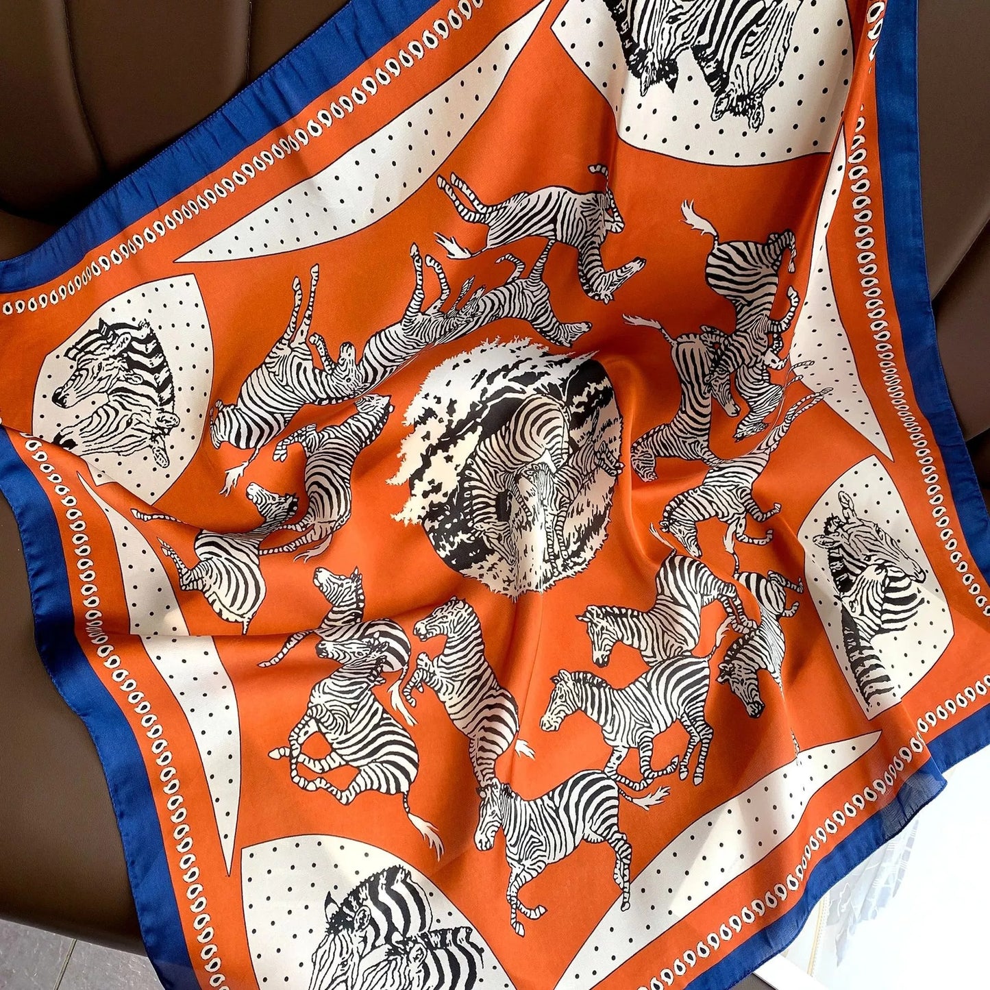 Beauty Fashion Silk Satin Hair Scarf Women Handkerchief Printed Female Square Head Bandana Small Neck muffler hijab lady girl