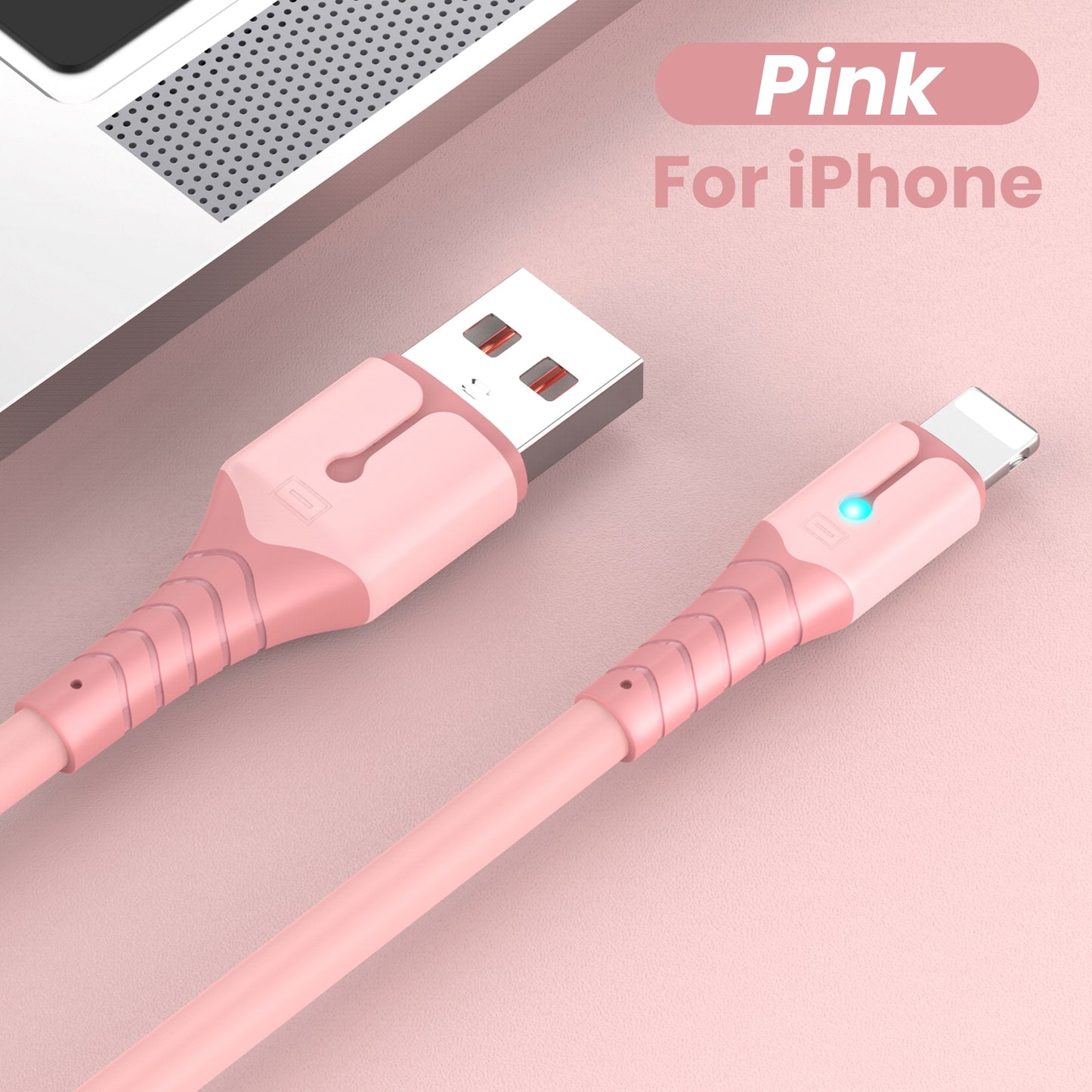 Apple USB Data Cable For iPhone 12 Mini 12 Pro Max X XR 11 XS 8 7 6s Liquid Silicone Charging Cable USB Data Cable Phone Charger Cable