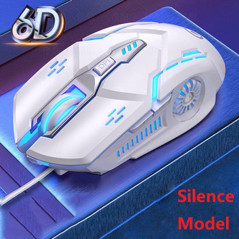 Electronics Gaming Mouse Cable Computer Desktop Laptop Universal Silent Mute Mouse