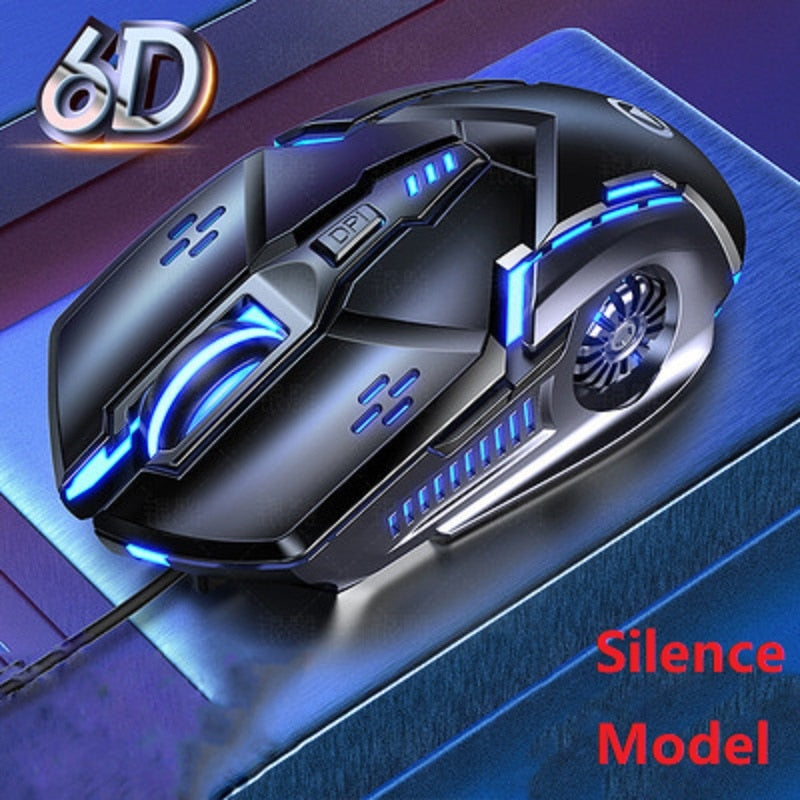 Electronics Gaming Mouse Cable Computer Desktop Laptop Universal Silent Mute Mouse