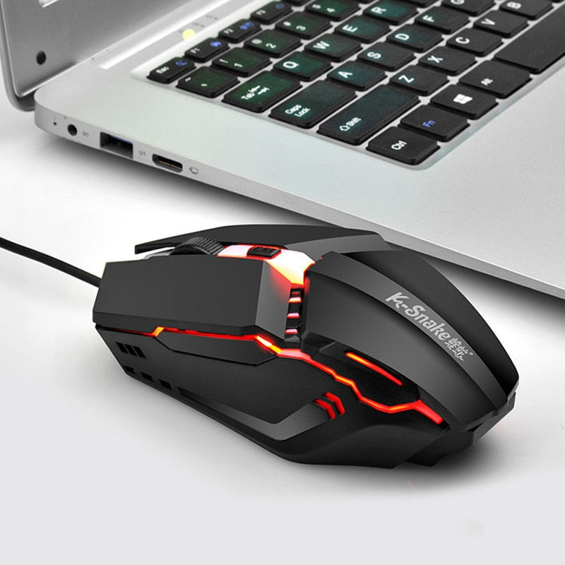 Electronic Gaming Sports RGB Streamer Horse Running Luminous USB Wired PC Computer 1600DPI Laptop Mouse Both hands