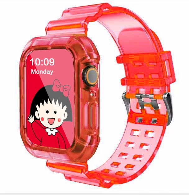 Apple Watch Band  Series 6 1 2 3 4 5 silicone Transparent  for Iwatch 5 4 Strap 38mm 40mm 42mm 44mm wirst