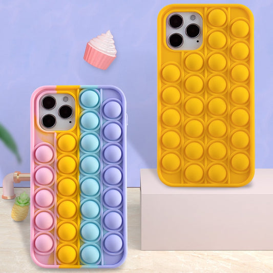 Apple iPhone Case For Iphone X XR XS 12 11 Pro Max 6 6s 7 8 Plus Pop Fidget Toys Push Bubble Soft Silicone Phone Case