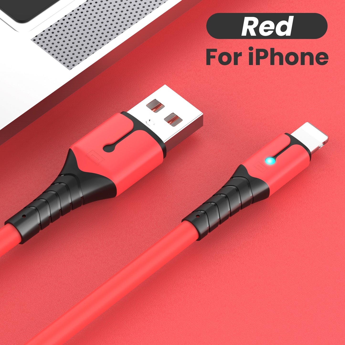 Apple USB Data Cable For iPhone 12 Mini 12 Pro Max X XR 11 XS 8 7 6s Liquid Silicone Charging Cable USB Data Cable Phone Charger Cable