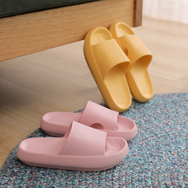 Womans Shoes Fashion Slippers Women Thick Platform Women Indoor Bathroom Slipper Soft EVA Anti-slip Home Floor Slides Ladies Summer Shoes Men