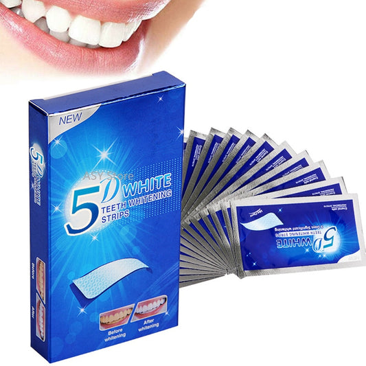 Health 5D Gel Teeth Whitening Strips White Tooth Dental kit Oral Hygiene Care Strip for false Teeth Veneers Dentist seks Whiten gel
