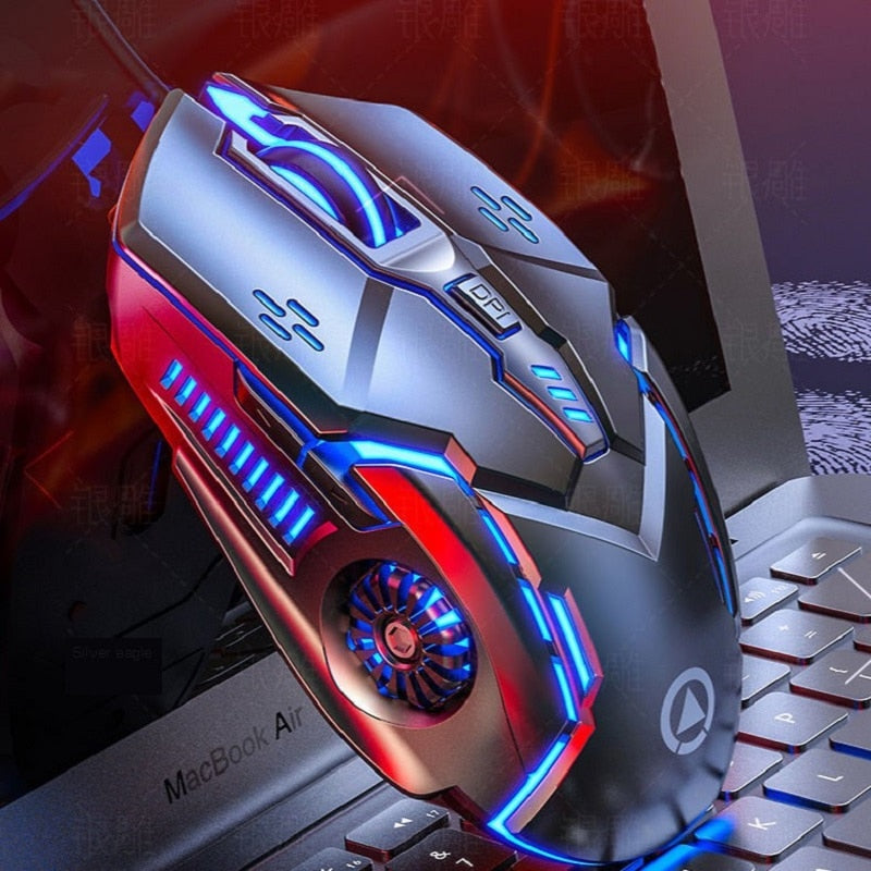 Electronics Gaming Mouse Cable Computer Desktop Laptop Universal Silent Mute Mouse