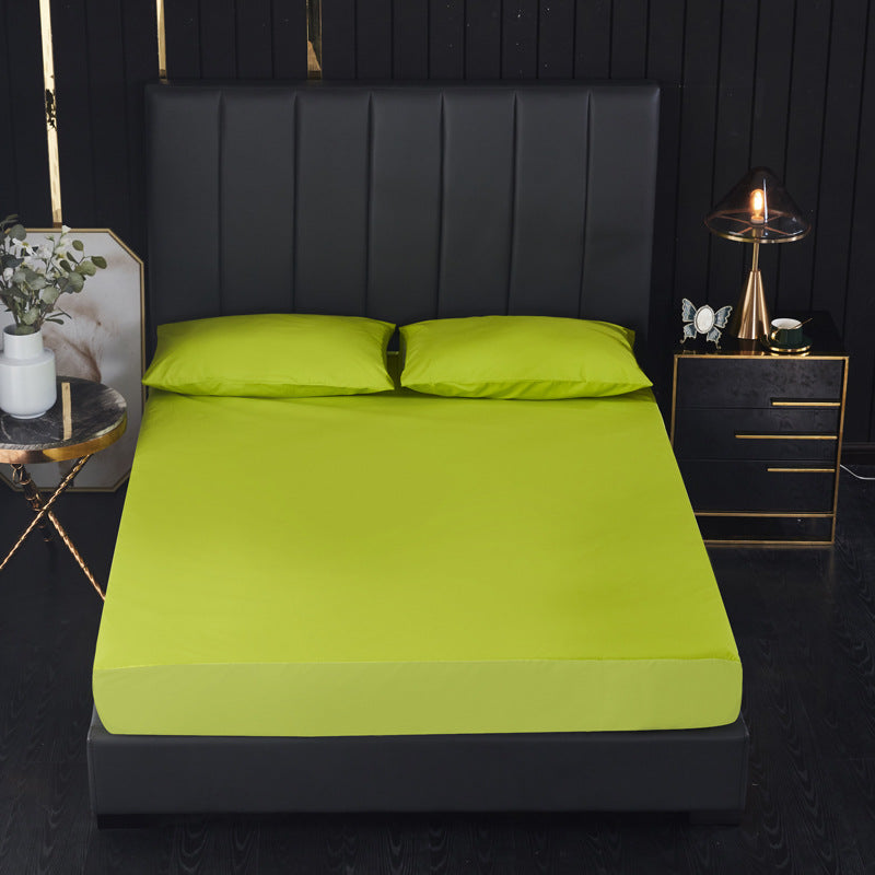 Home solid color brushed bed sheet bed cover modern minimalist home fabric bed sheet waterproof baby wetting bed sheet