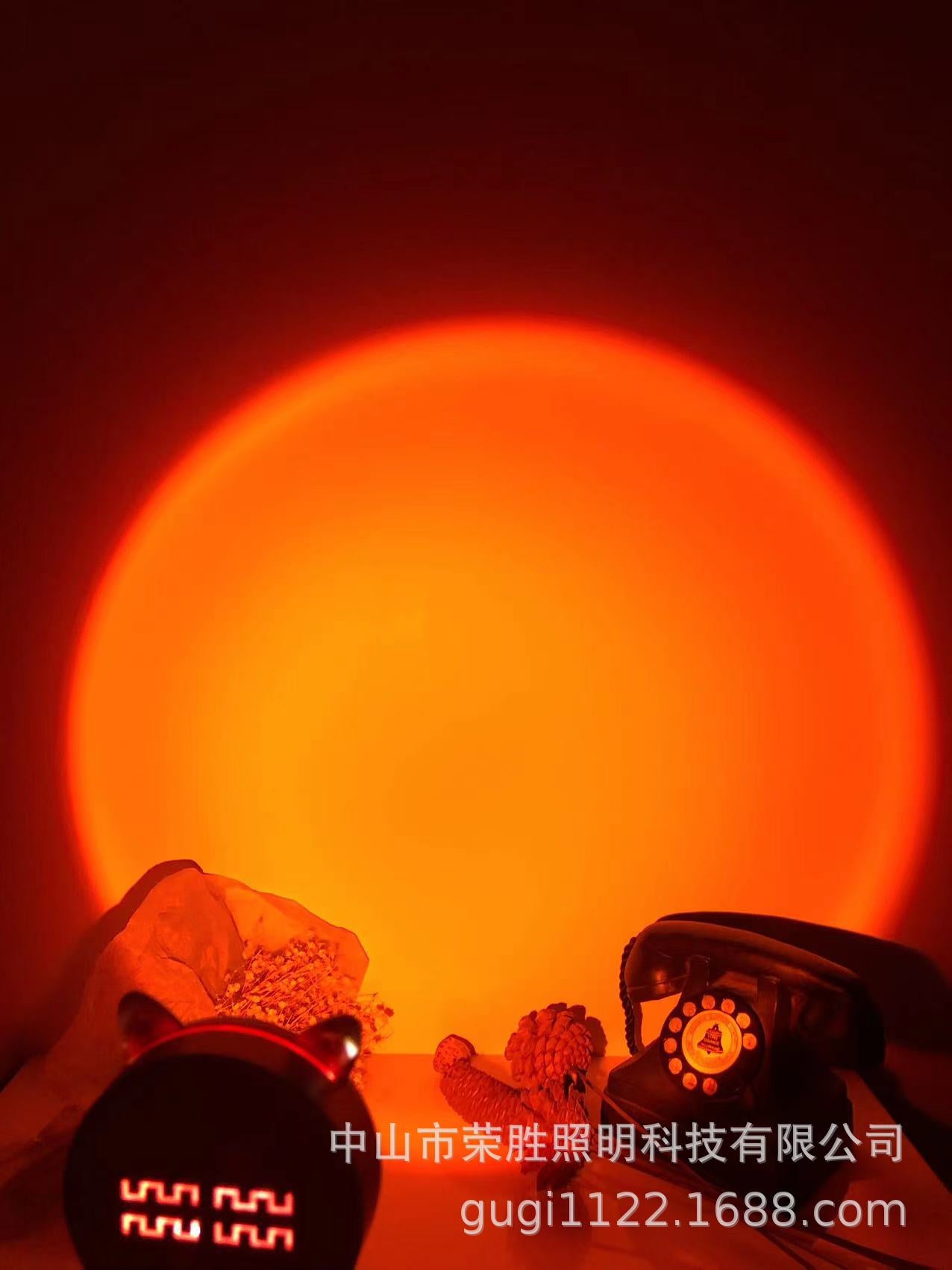 Decorative Sunset Projection Lamp Sunset Light RGB Mini Cat Ears Sunset Light Atmosphere Light Night Light Living Room Bedroom Projection