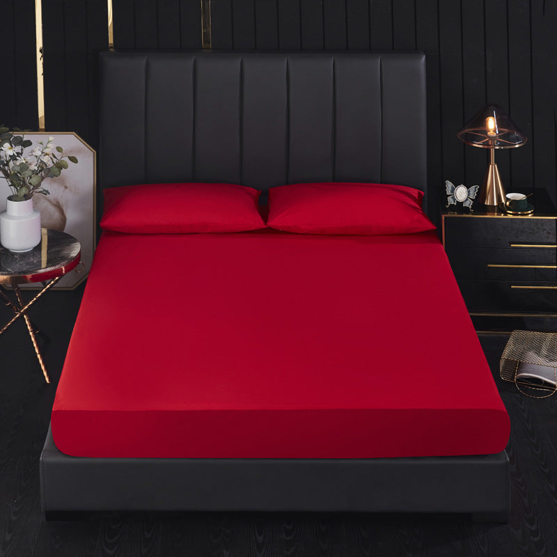 Home solid color brushed bed sheet bed cover modern minimalist home fabric bed sheet waterproof baby wetting bed sheet