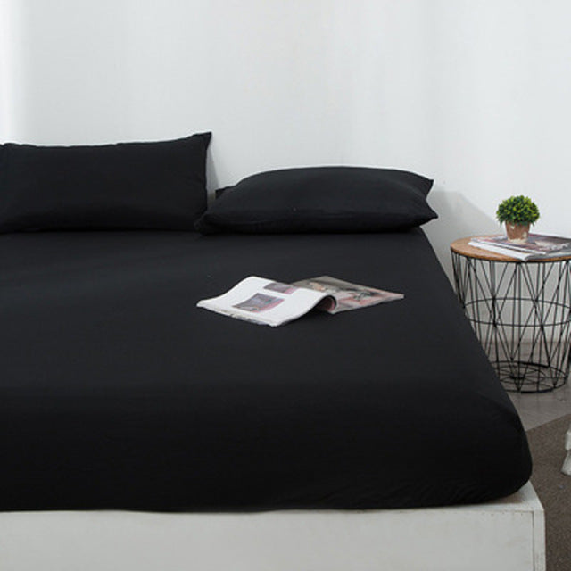 Home solid color brushed bed sheet bed cover modern minimalist home fabric bed sheet waterproof baby wetting bed sheet