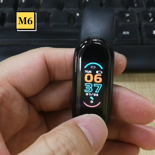 Bluetooth smart bracelet heart rate blood pressure bluetooth step meter music weather sleep monitoring cross-border m6 smart sports bracelet