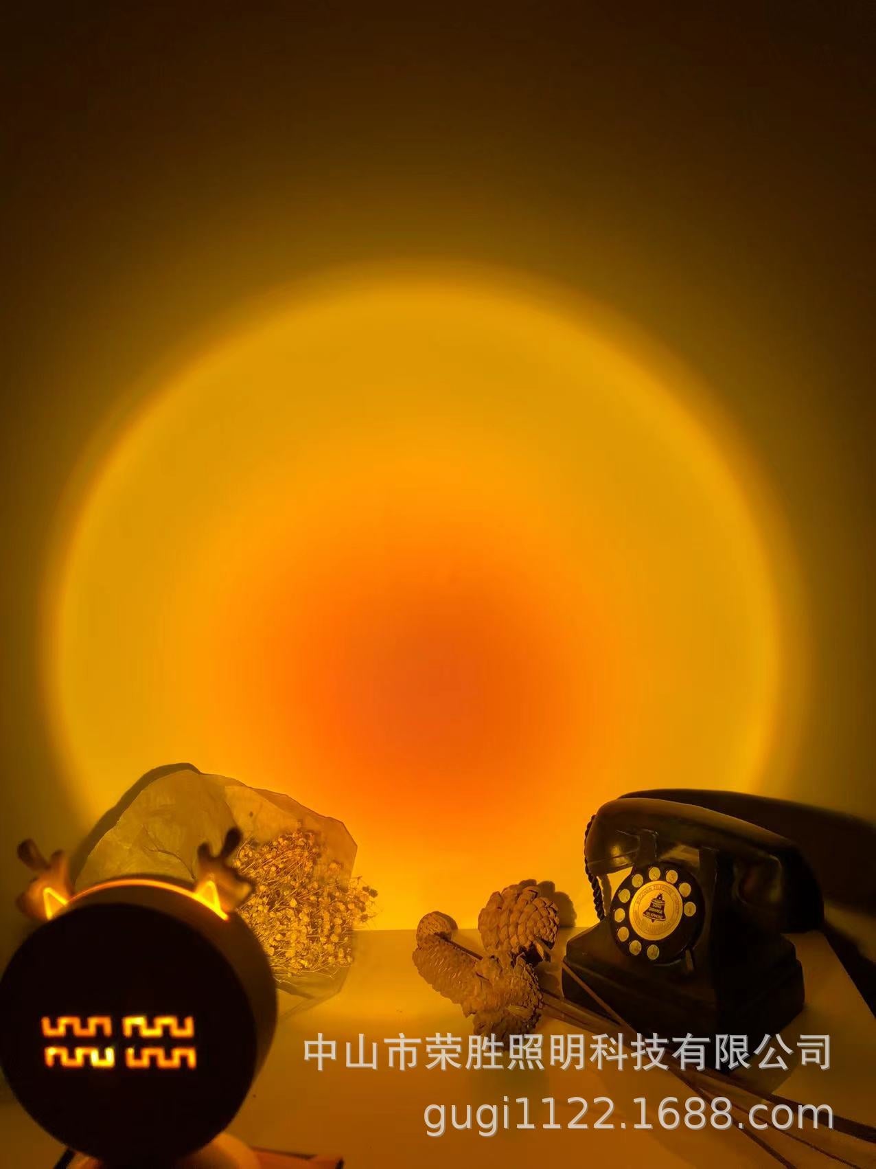 Decorative Sunset Projection Lamp Sunset Light RGB Mini Cat Ears Sunset Light Atmosphere Light Night Light Living Room Bedroom Projection