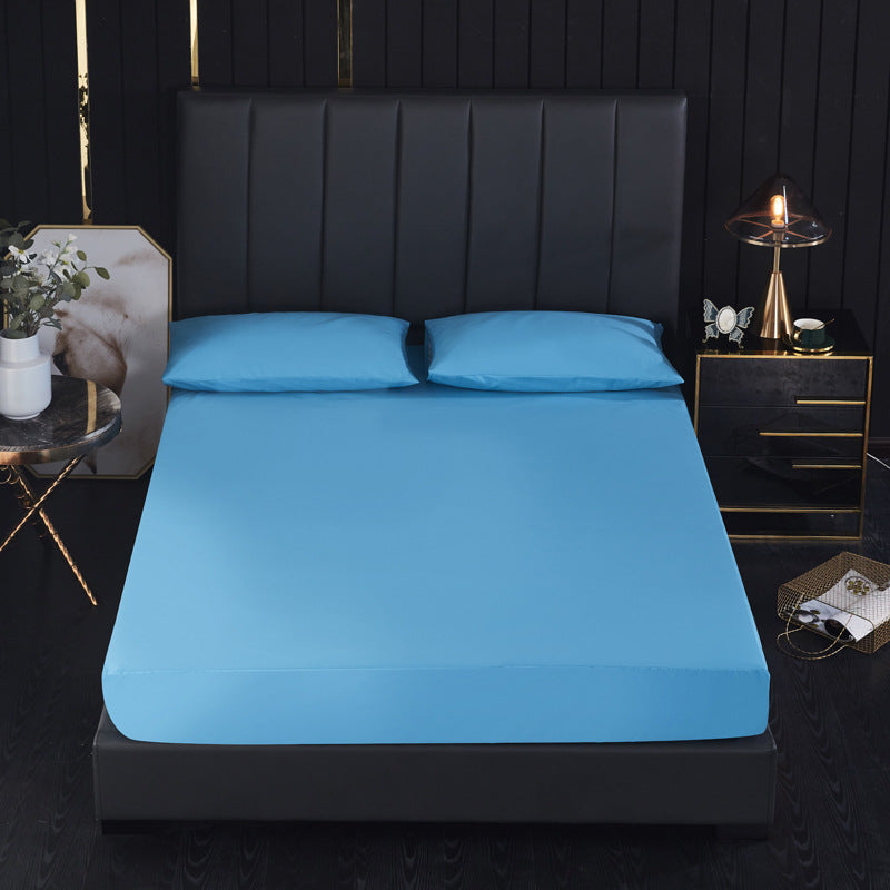 Home solid color brushed bed sheet bed cover modern minimalist home fabric bed sheet waterproof baby wetting bed sheet