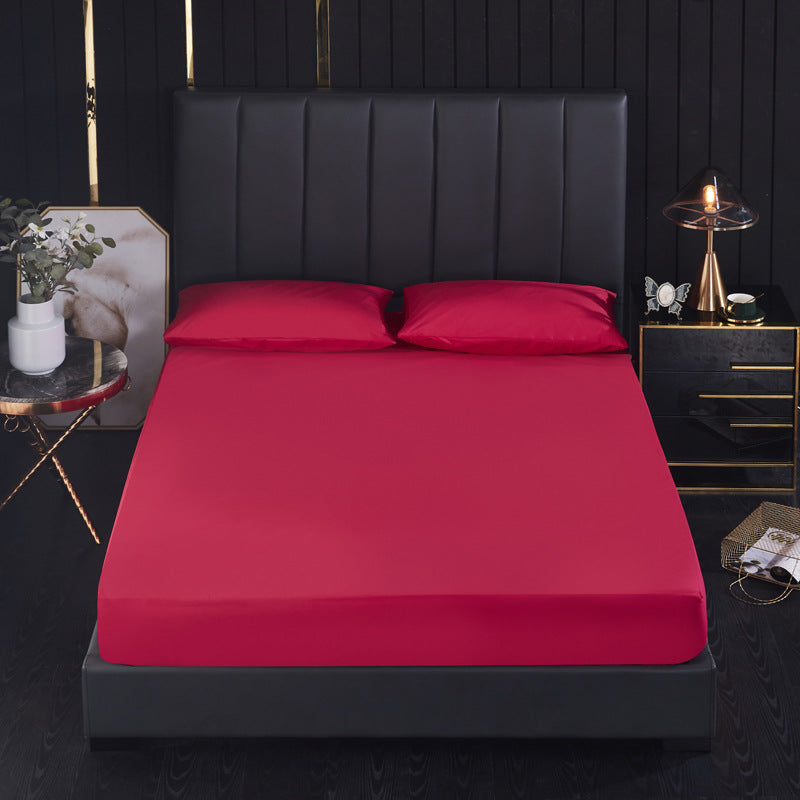 Home solid color brushed bed sheet bed cover modern minimalist home fabric bed sheet waterproof baby wetting bed sheet