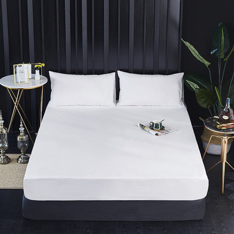 Home solid color brushed bed sheet bed cover modern minimalist home fabric bed sheet waterproof baby wetting bed sheet