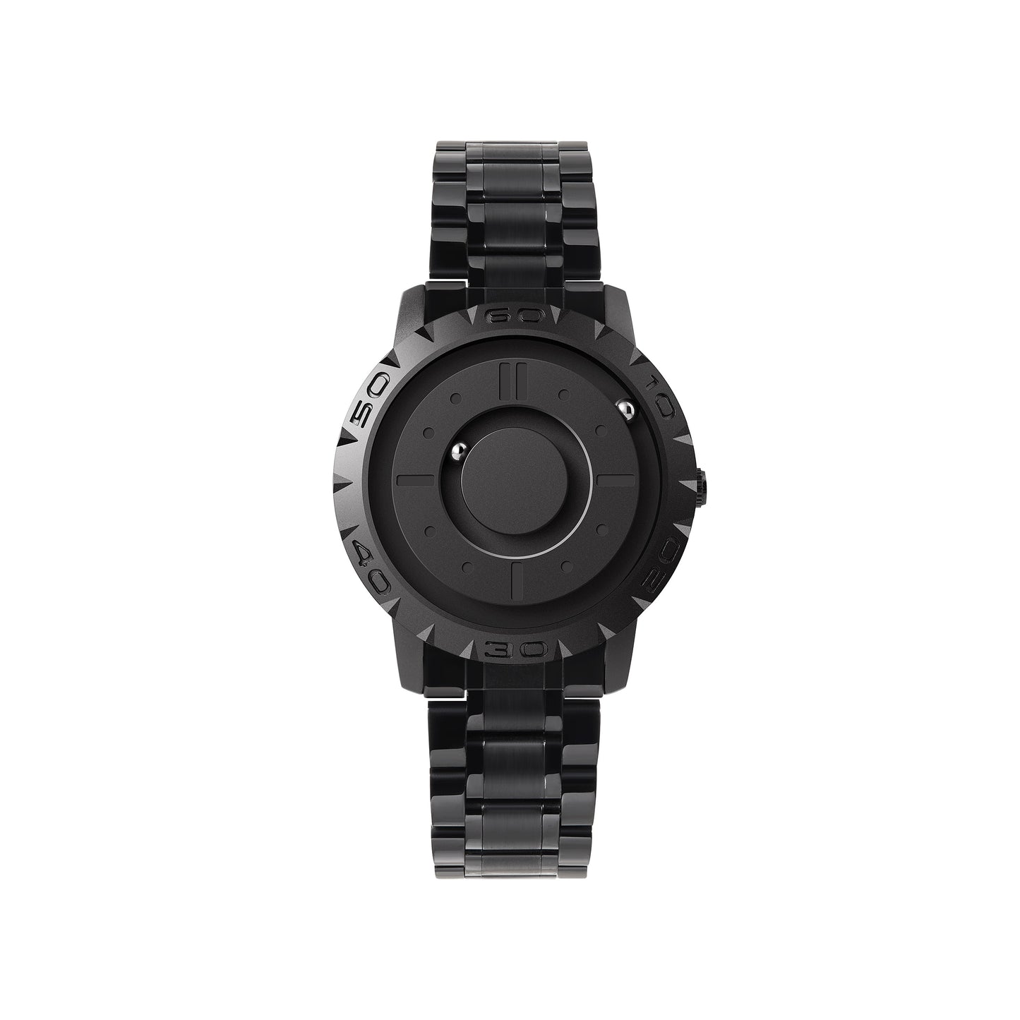 Mens Watches Eutour Original Iron Ball Magnetic Pointer Concept Quartz Unusual Men's Watch Fashion Rubber Strap