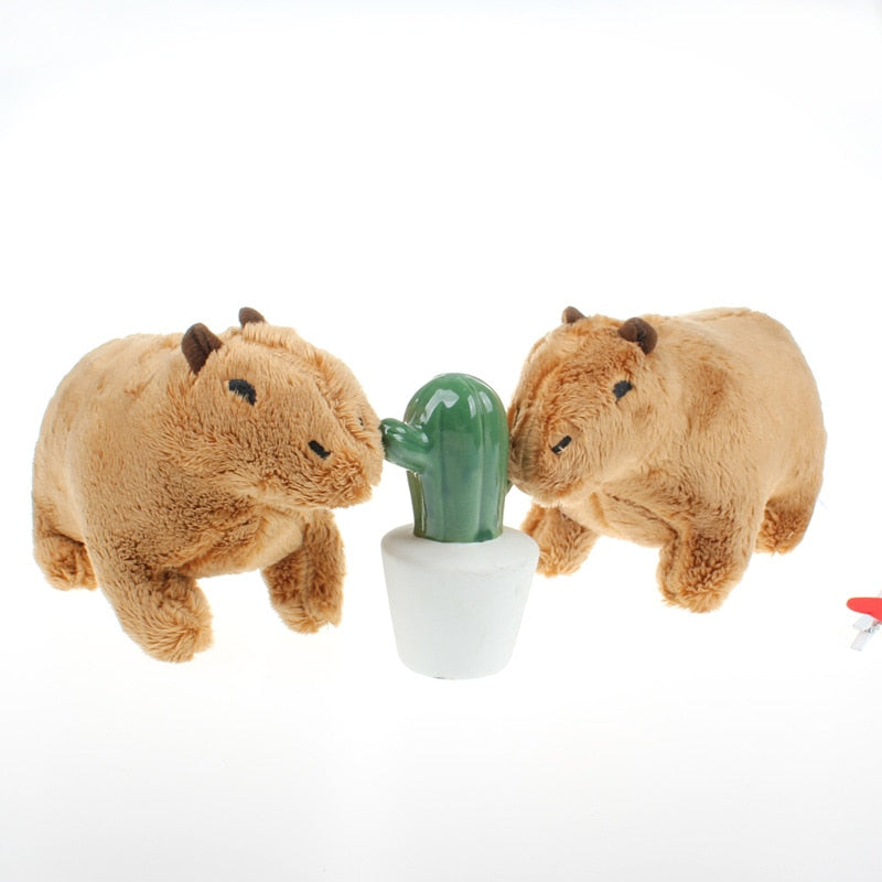 Toys Simulation Capybara Stuffed Animals Plush Toy Soft Dolls Real Life Capybara Dolls Kids Toys Peluche Juguetes Christmas Gift 18cm