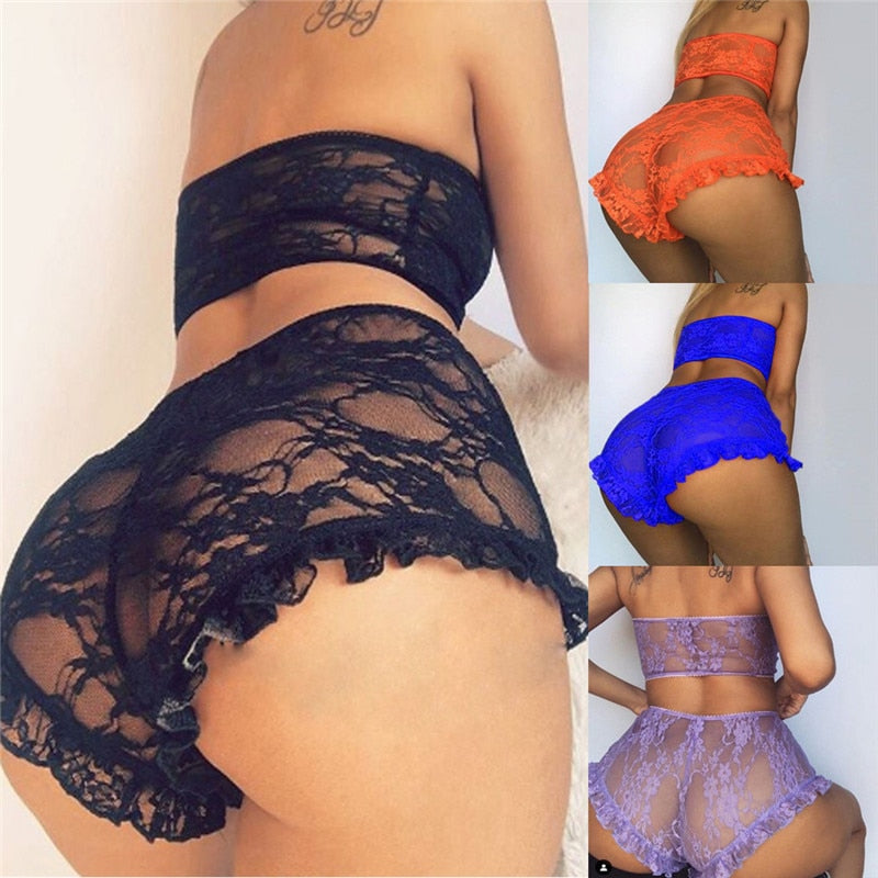 Woman's clothing Lace Tulle Ruffled Lingerie