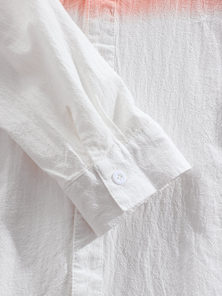 Men's Clothing Two Tone Basic Long Sleeve