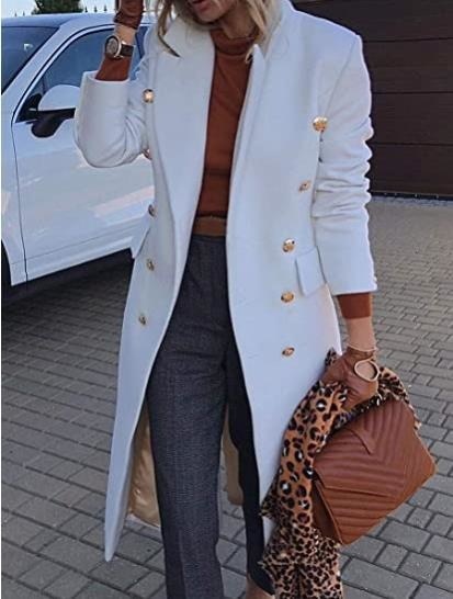 Woman's clothing Double Breasted Long Blazers