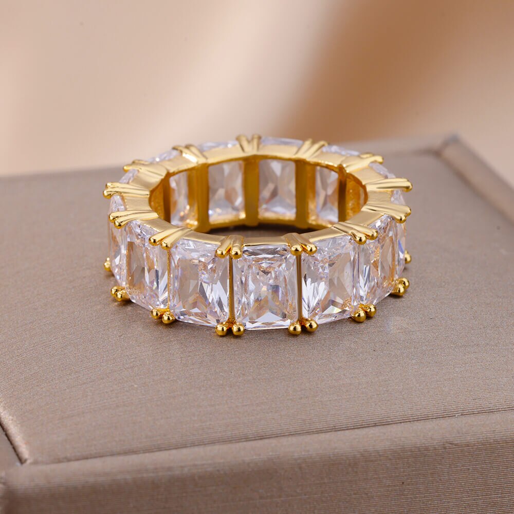 Jewelry Rectangle Zircon Rings