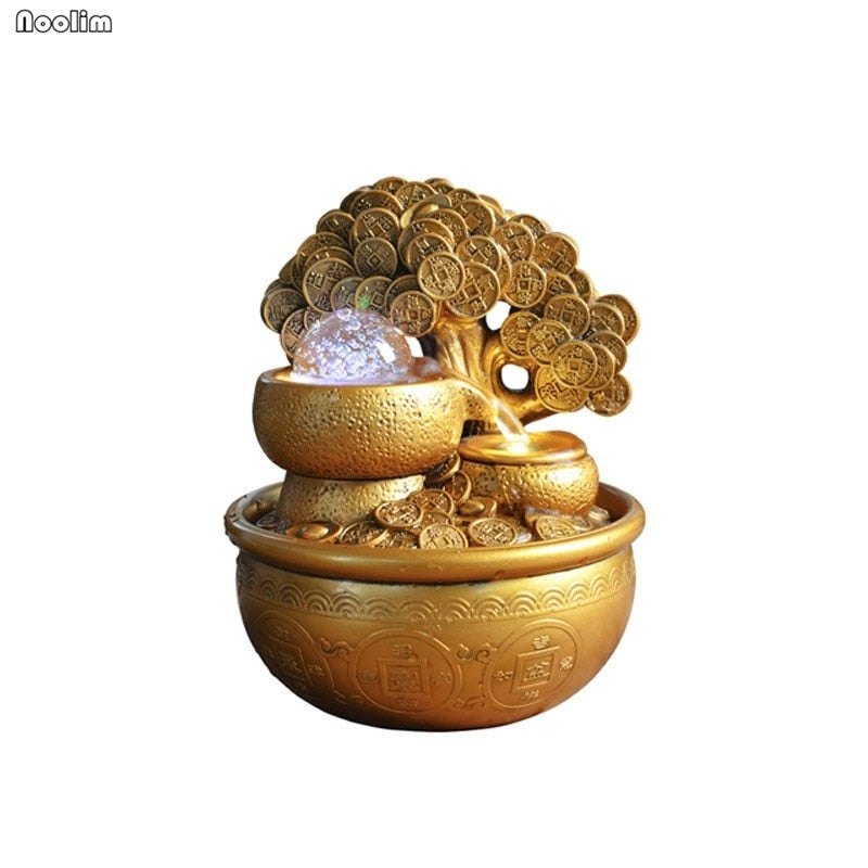 Decorative Gold Money Tree Water Fountain Ornaments