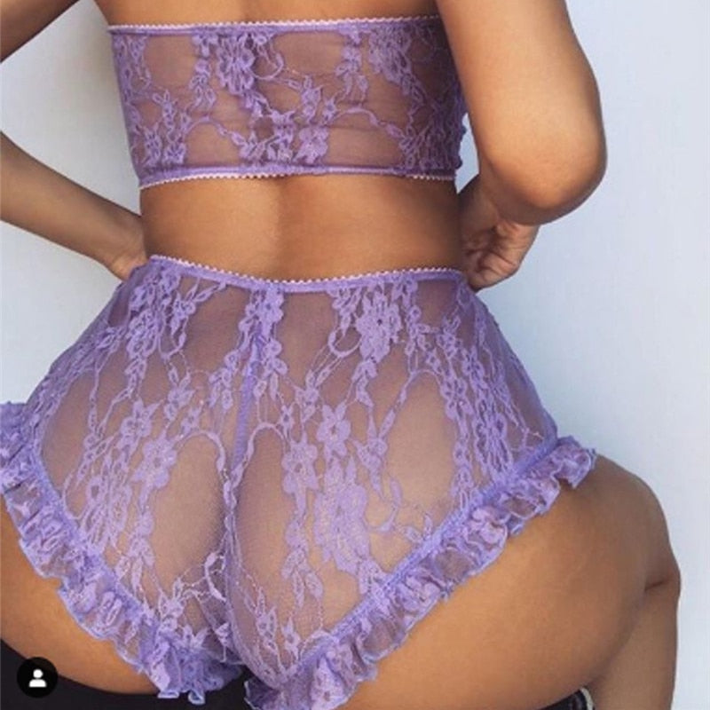 Woman's clothing Lace Tulle Ruffled Lingerie