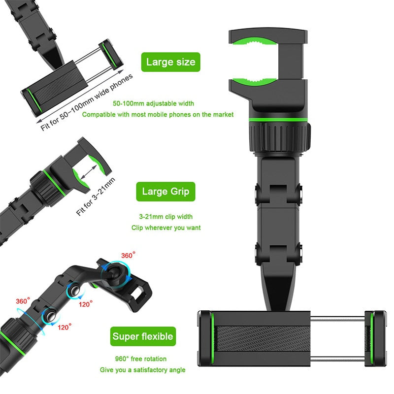 Automotive Cell Phone Holder w/ Rotatable Bracket