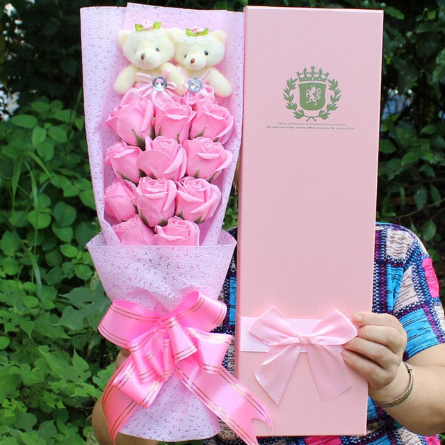 Decorative.Teddy Bear Flower Bouquet