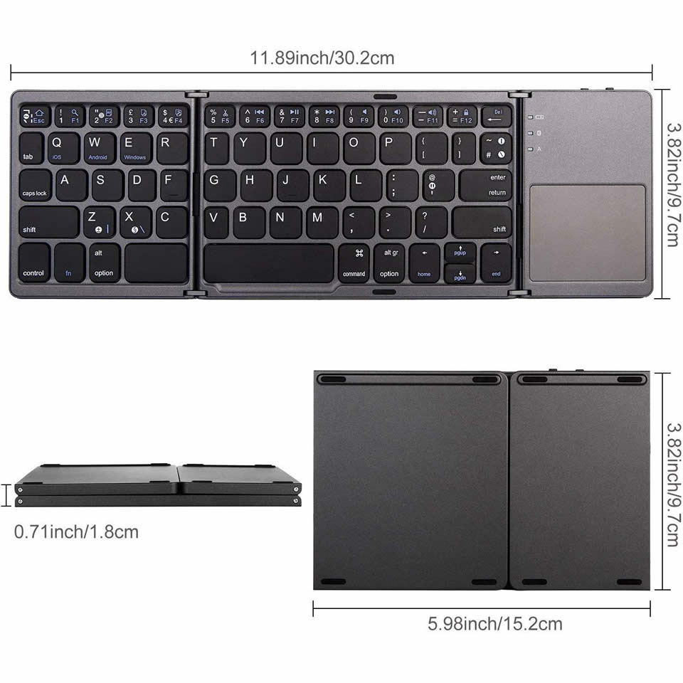 Electronics SLEEK™  Portable Bluetooth Keyboard With Touchpad