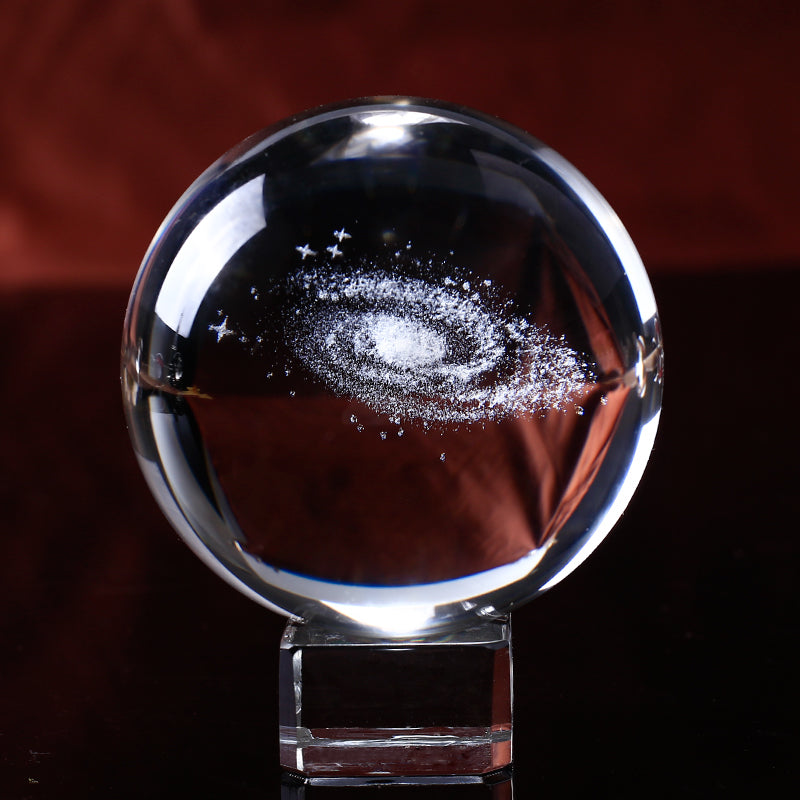 Decorative 6/8cm Galaxy Miniature 3D Crystal Ball