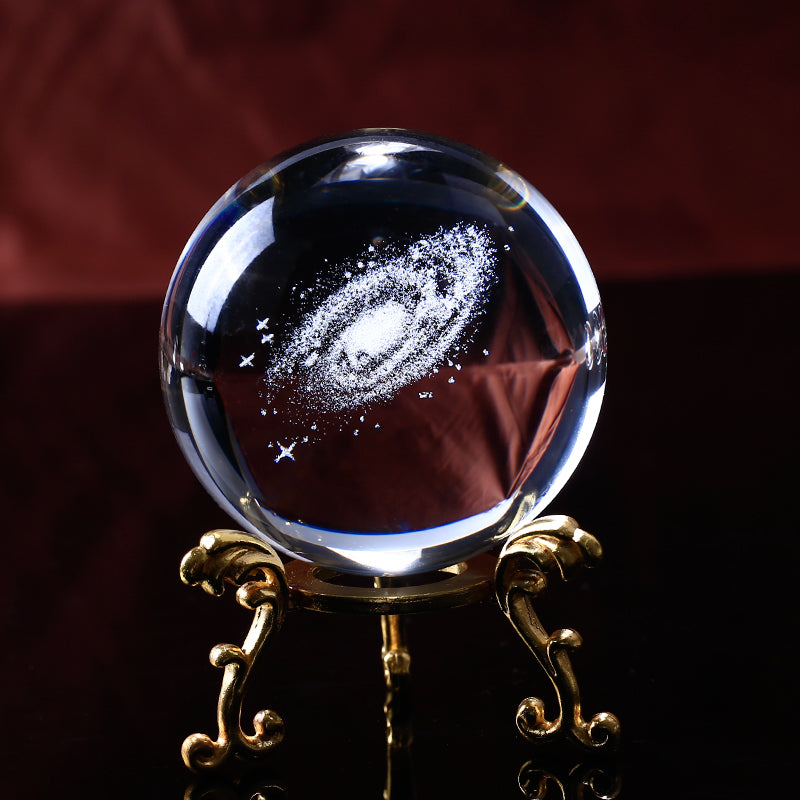 Decorative 6/8cm Galaxy Miniature 3D Crystal Ball