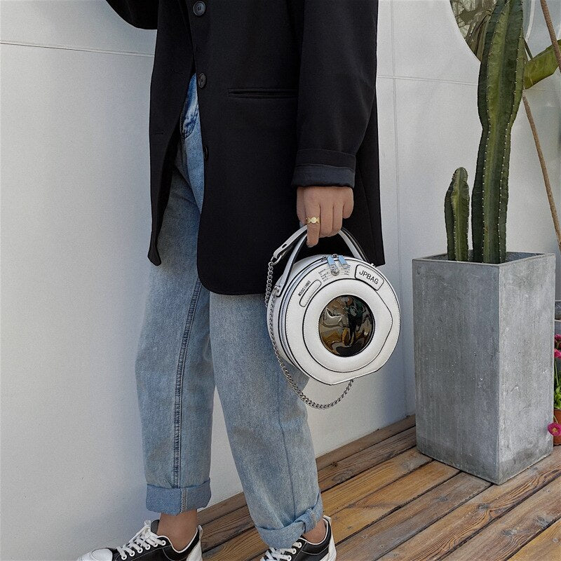 Woman's Washing Machine Round Bag