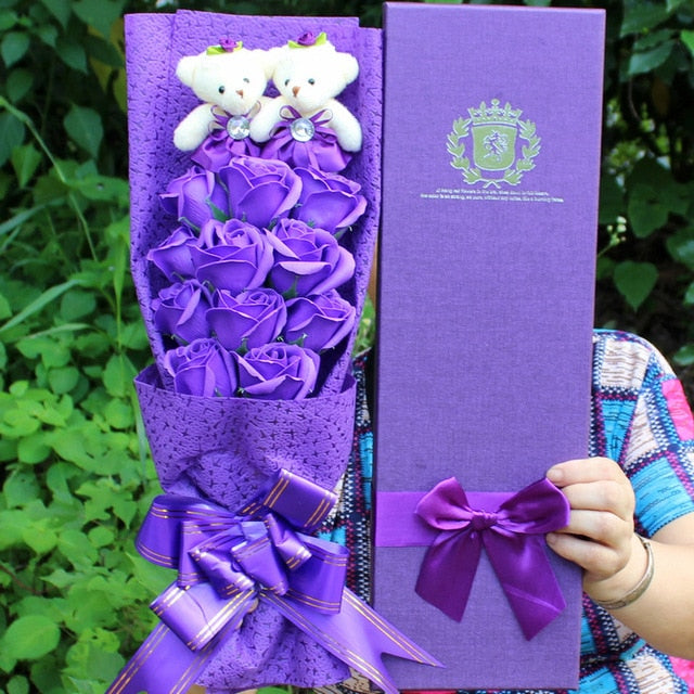 Decorative.Teddy Bear Flower Bouquet