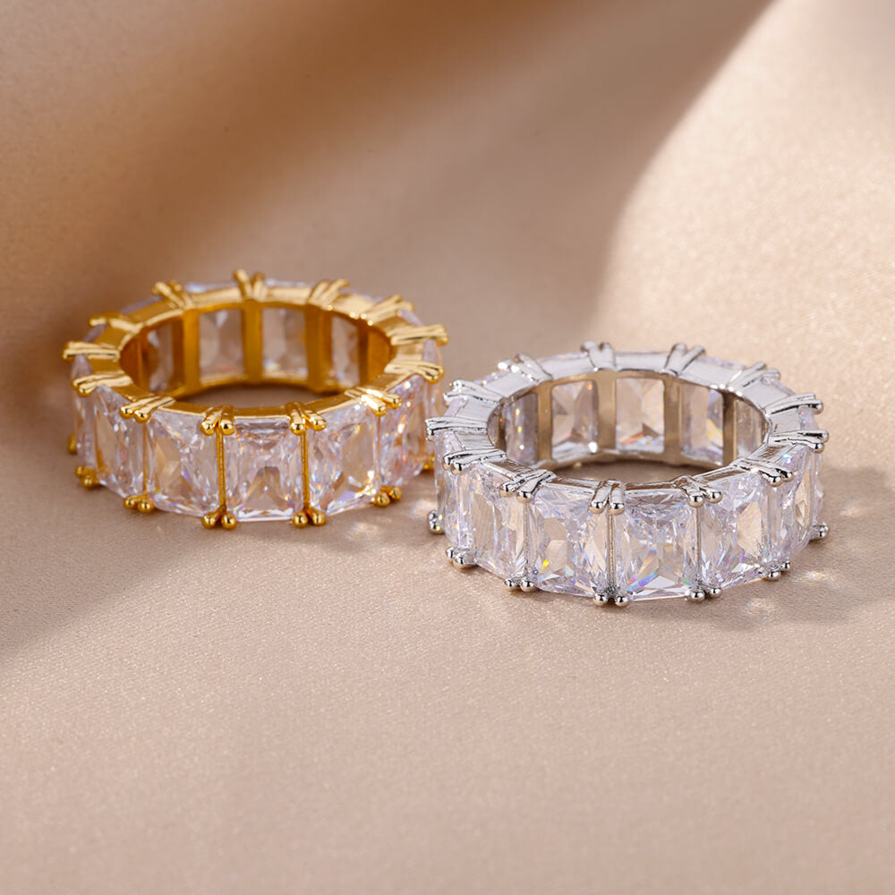 Jewelry Rectangle Zircon Rings