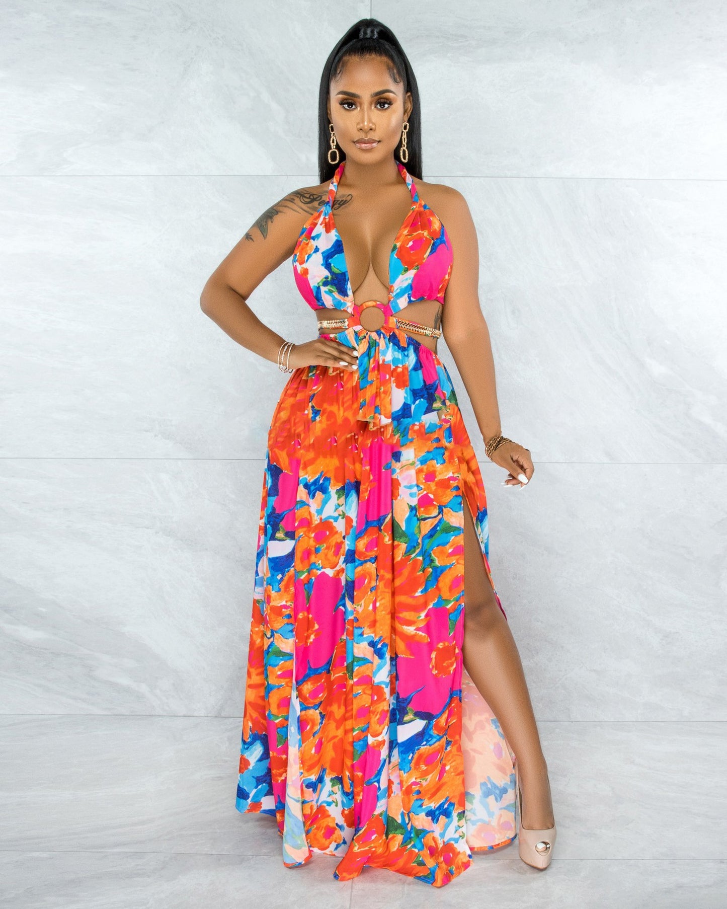 Woman's clothing Floral Print Summer Dress