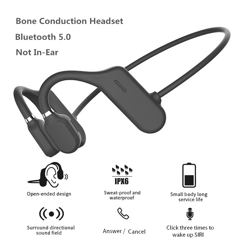 Bluetooth Bone Conduction Headphones Bluetooth 5.0