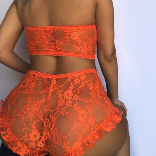 Woman's clothing Lace Tulle Ruffled Lingerie