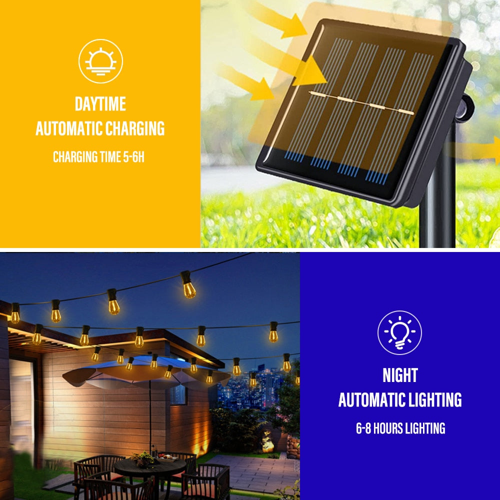 Decorative LED Solar String Lights IP65 Waterproof